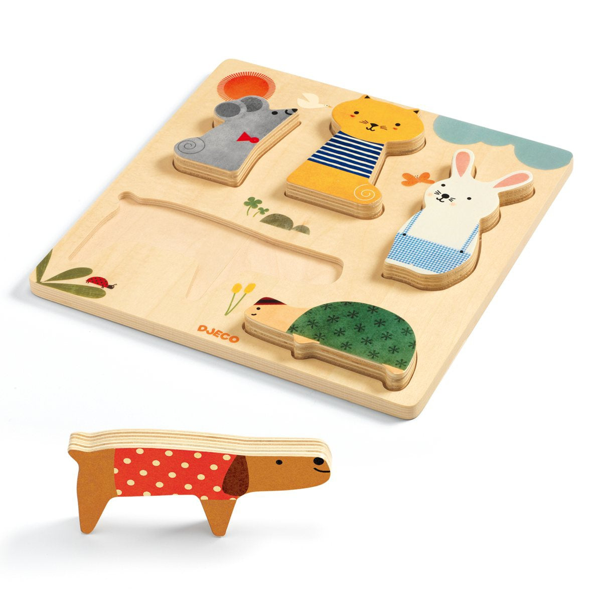 Holzpuzzle "Woodypets" Djeco